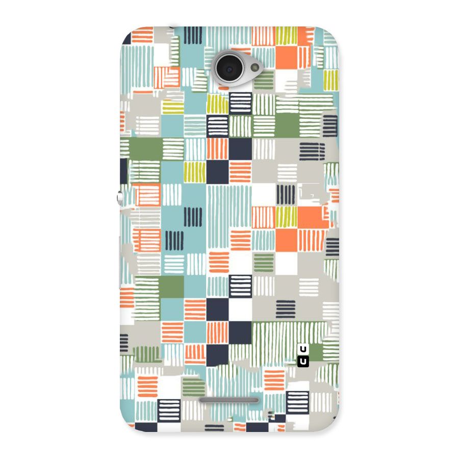 Tiny Boxes Stripes Back Case for Sony Xperia E4
