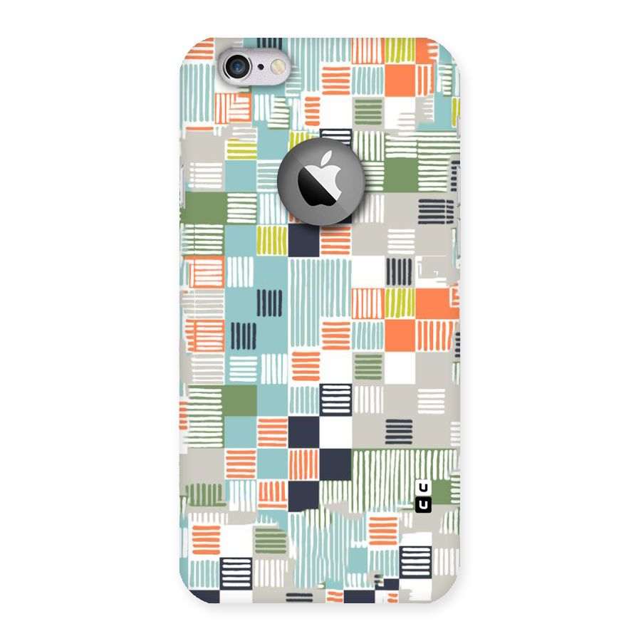 Tiny Boxes Stripes Back Case for iPhone 6 Logo Cut