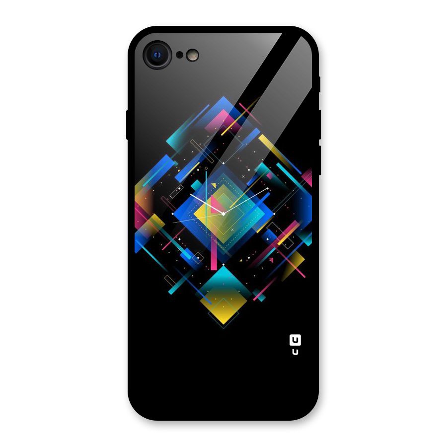 Abstract Clock Glass Back Case for iPhone 7