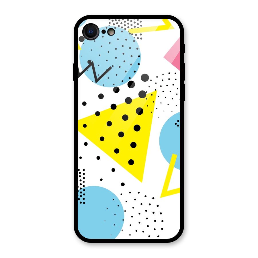 Abstract Geometry Glass Back Case for iPhone 7