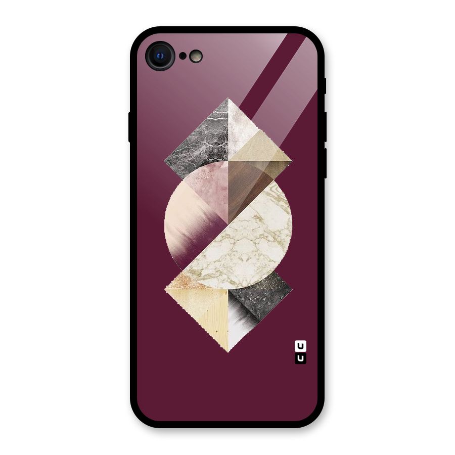 Abstract Marble Pattern Glass Back Case for iPhone 7