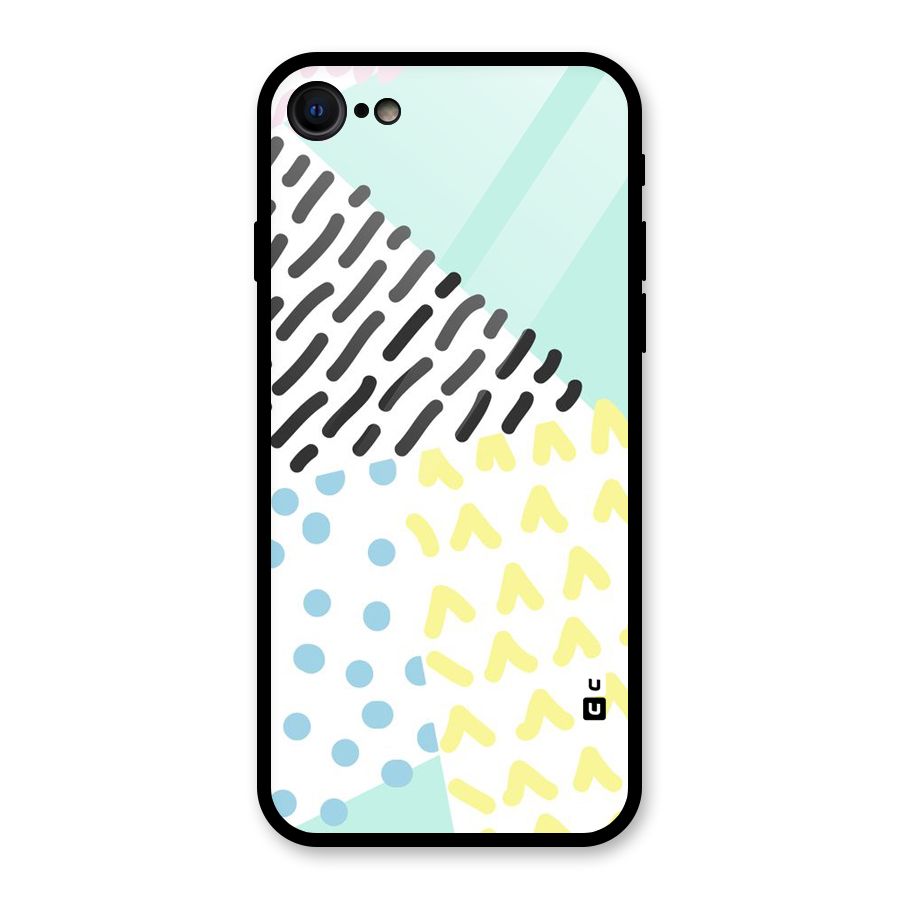 Abstract Pastel Glass Back Case for iPhone 7
