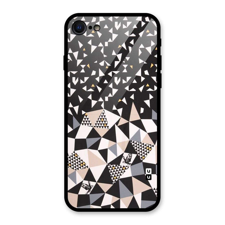 Abstract Varied Triangles Glass Back Case for iPhone 7