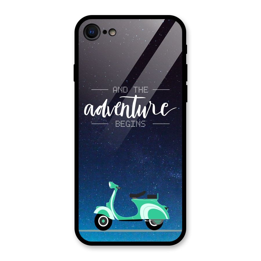 Adventure Scooter Glass Back Case for iPhone 7