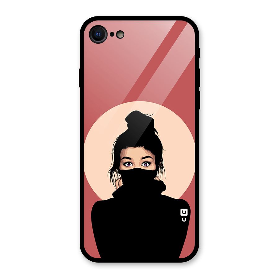 Aesthetic Digital Art Girl Glass Back Case for iPhone 7