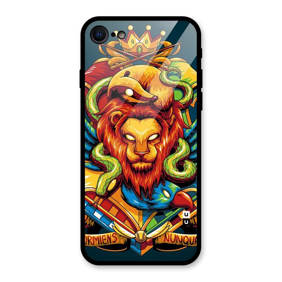 Animal Art Glass Back Case for iPhone 7