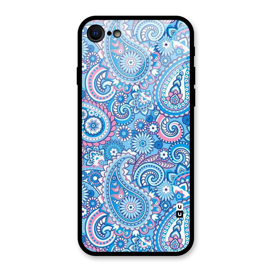 Artistic Blue Art Glass Back Case for iPhone 7