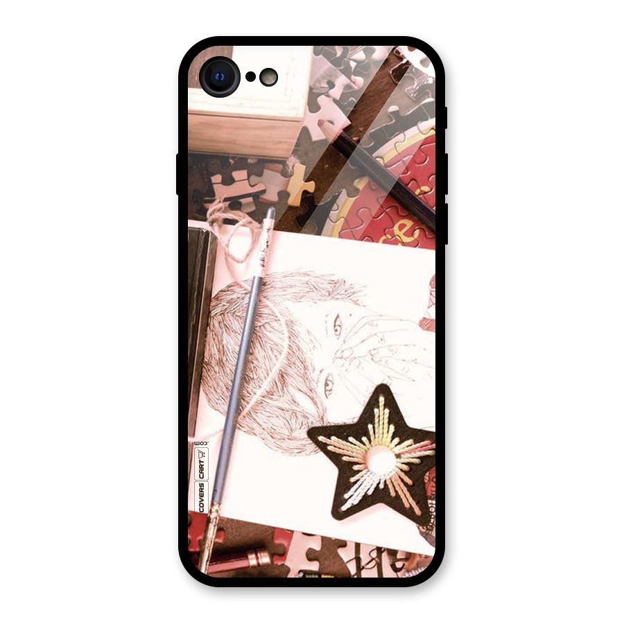 Artistic Messy Glass Back Case for iPhone 7