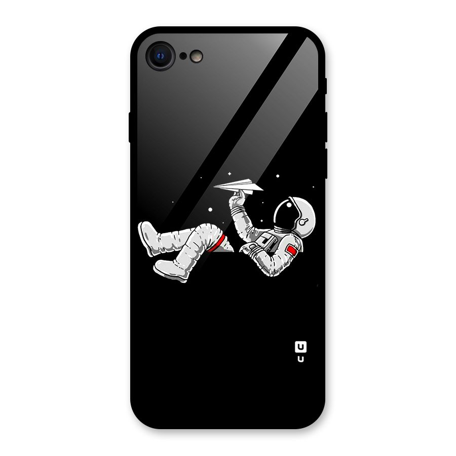 Astronaut Aeroplane Glass Back Case for iPhone 7