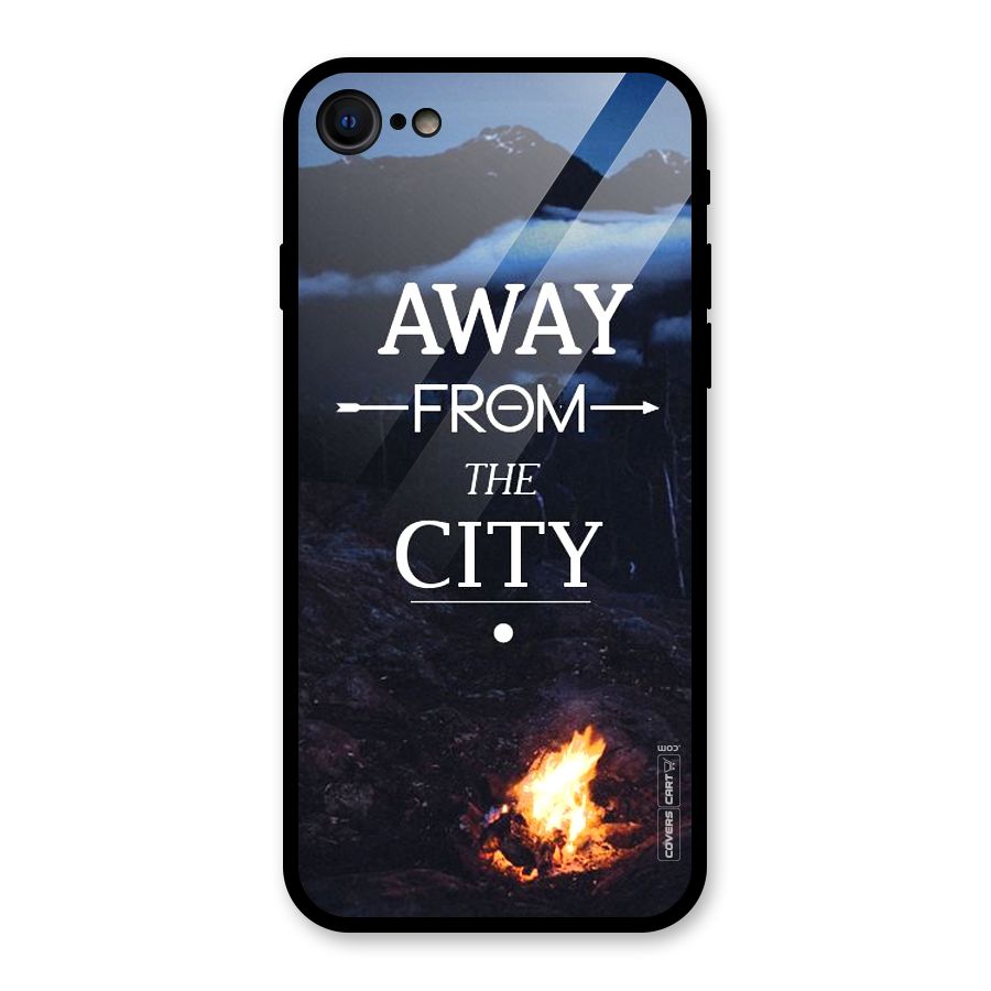 Away From City Glass Back Case for iPhone 7