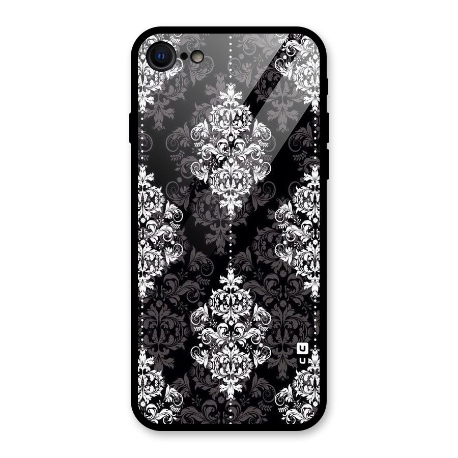 Beautiful Grey Pattern Glass Back Case for iPhone 7