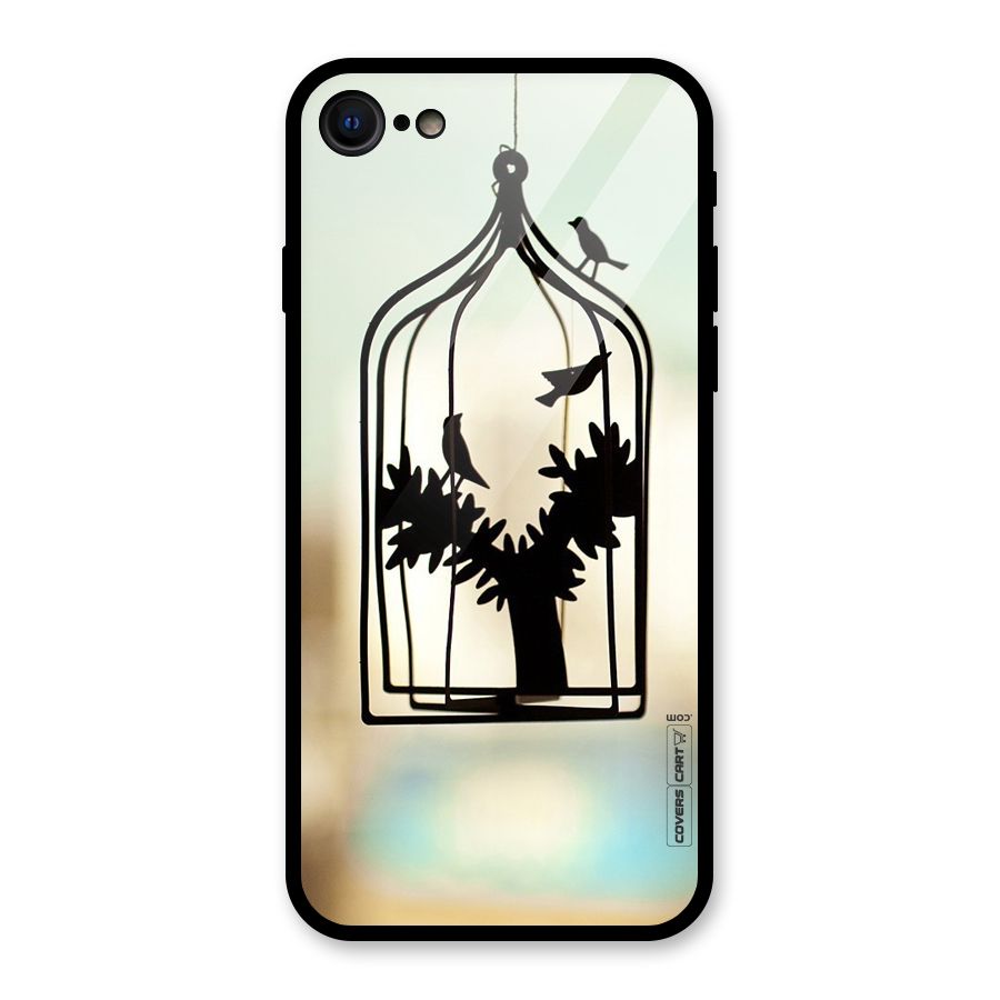 Beautiful Pegion Cage Glass Back Case for iPhone 7