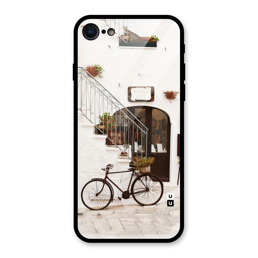 Bicycle Wall Glass Back Case for iPhone 7