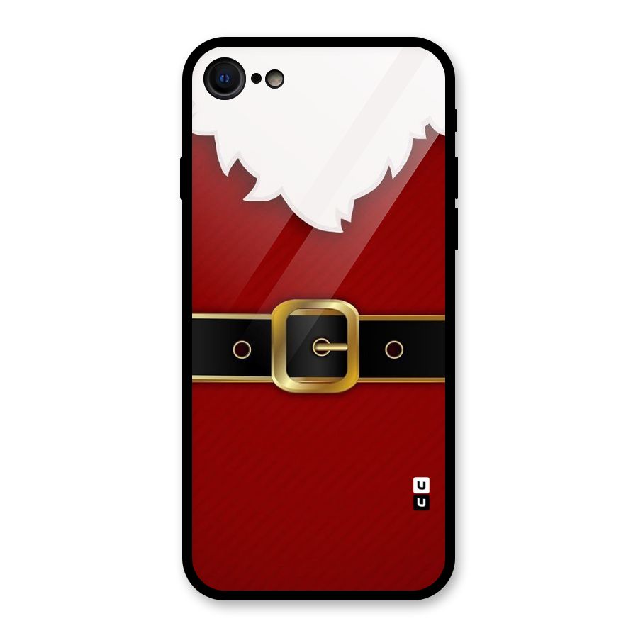 Black Belt Design Glass Back Case for iPhone 7