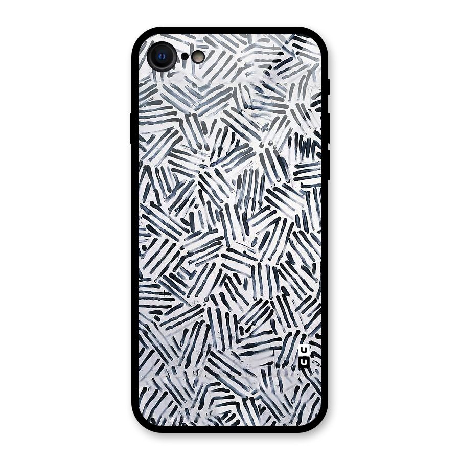 Black Tiny Uneven Glass Back Case for iPhone 7