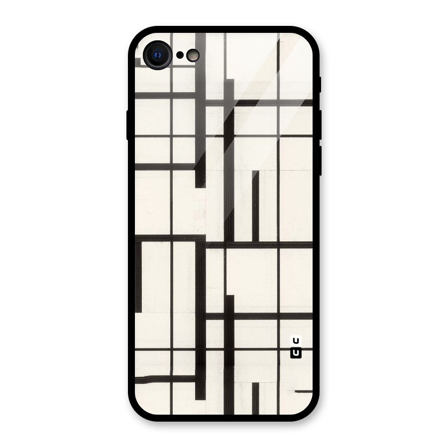 Black Unsymmetry Glass Back Case for iPhone 7