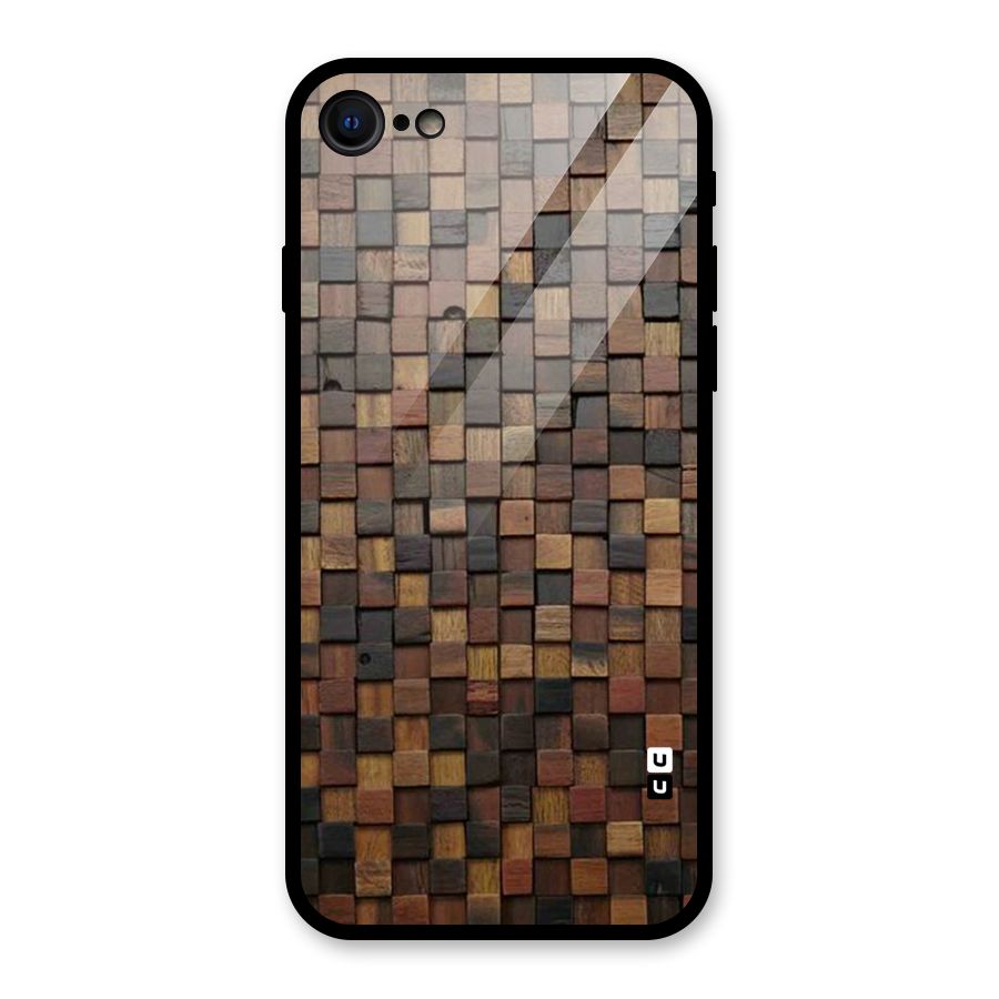 Blocks Of Wood Glass Back Case for iPhone 7