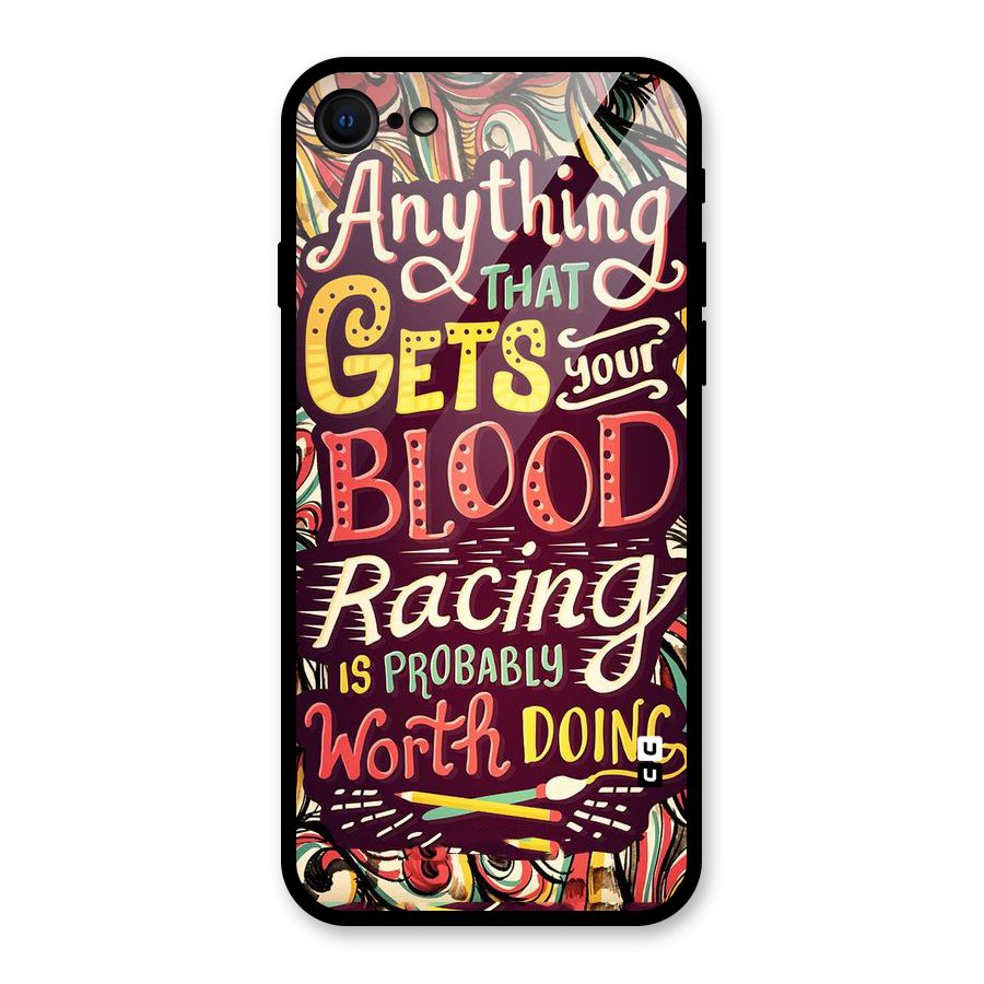 Blood Racing Glass Back Case for iPhone 7