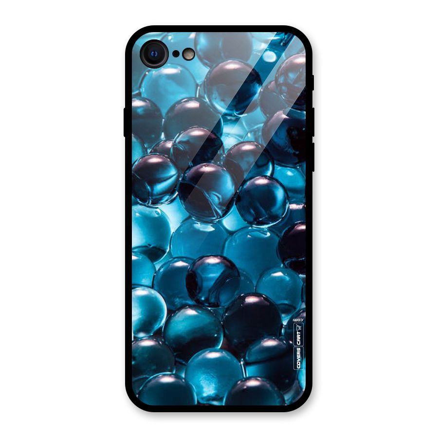 Blue Abstract Balls Glass Back Case for iPhone 7