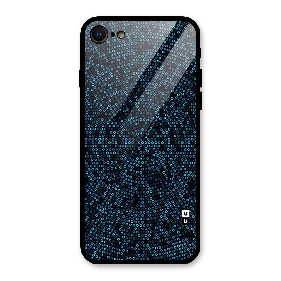Blue Disco Lights Glass Back Case for iPhone 7