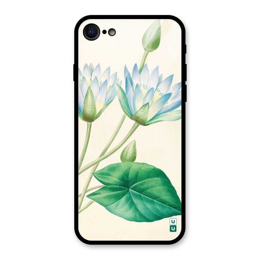 Blue Lotus Glass Back Case for iPhone 7