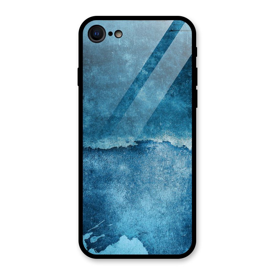 Blue Paint Wall Glass Back Case for iPhone 7