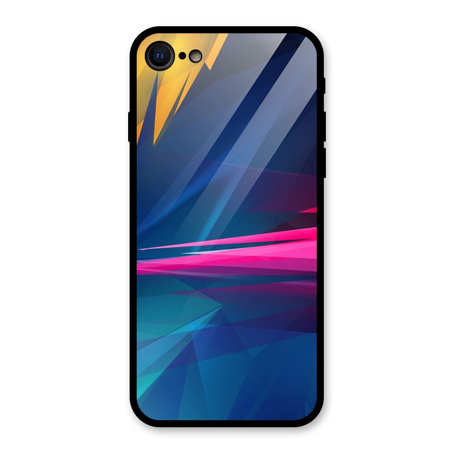 Blue Red Abstract Glass Back Case for iPhone 7