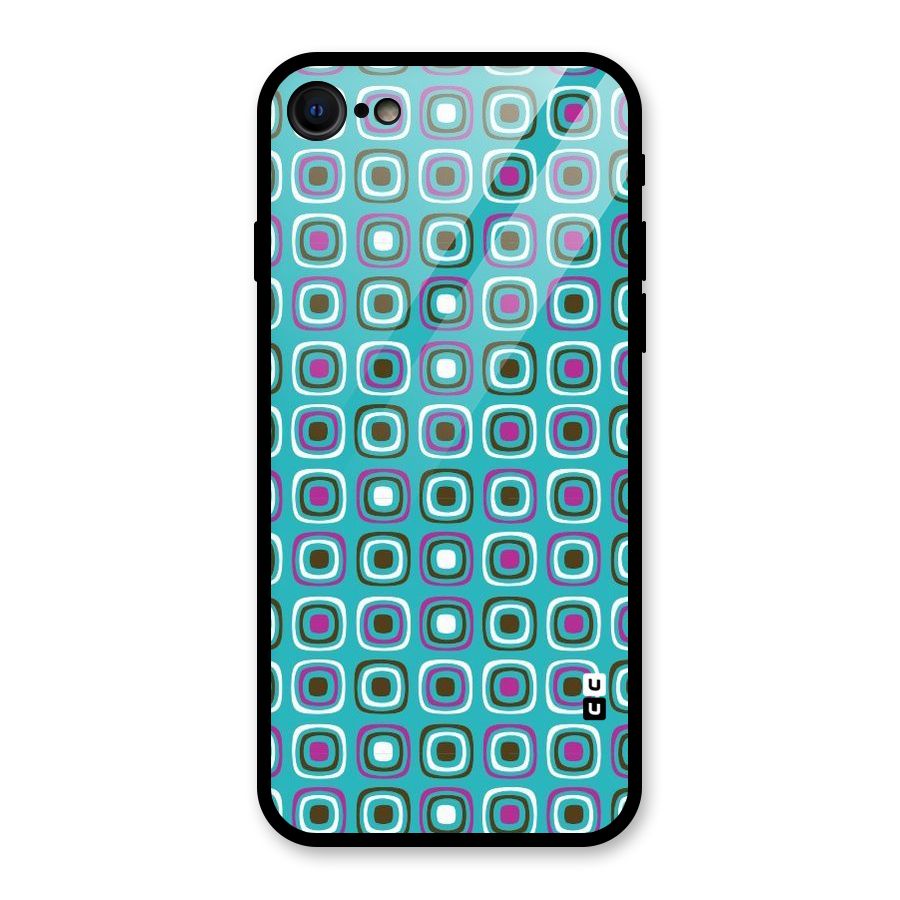 Boxes Tiny Pattern Glass Back Case for iPhone 7