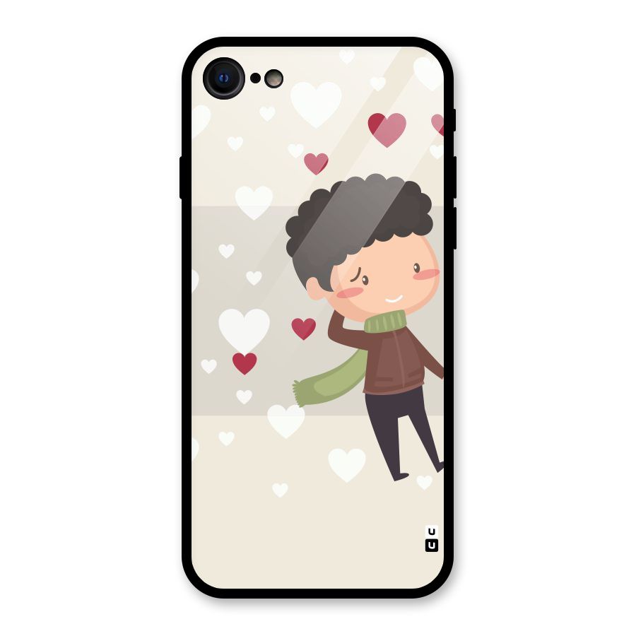 Boy in love Glass Back Case for iPhone 7