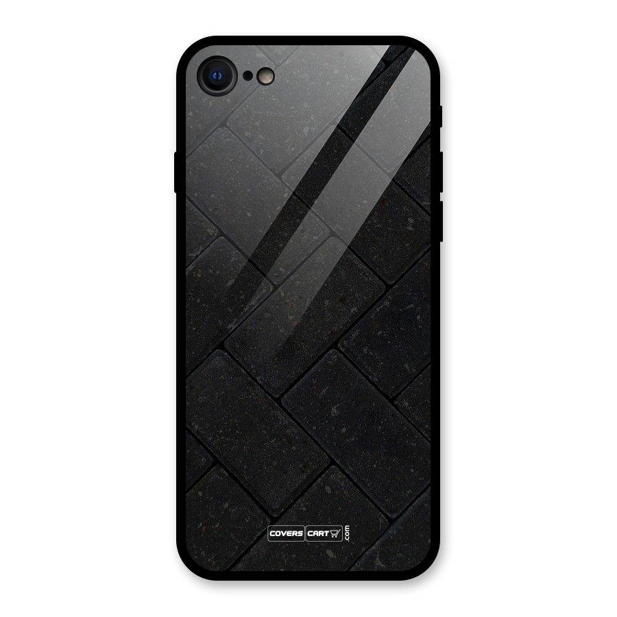 Bricks Pattern Glass Back Case for iPhone 7