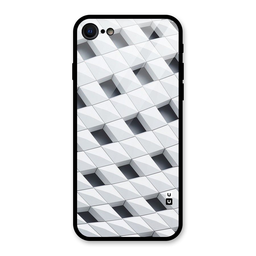 Building Pattern Glass Back Case for iPhone 7