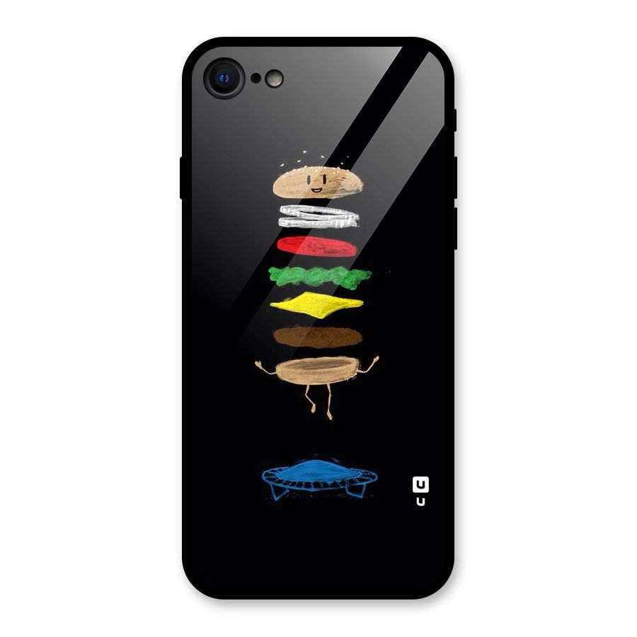 Burger Jump Glass Back Case for iPhone 7