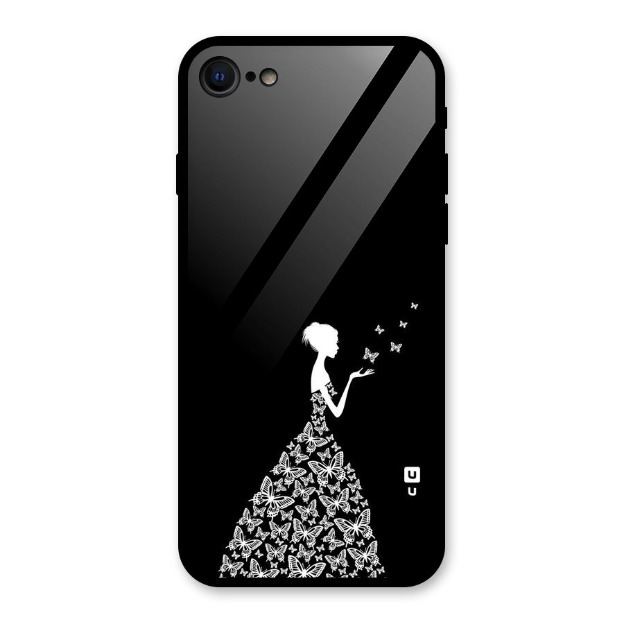 Butterfly Dress Glass Back Case for iPhone 7