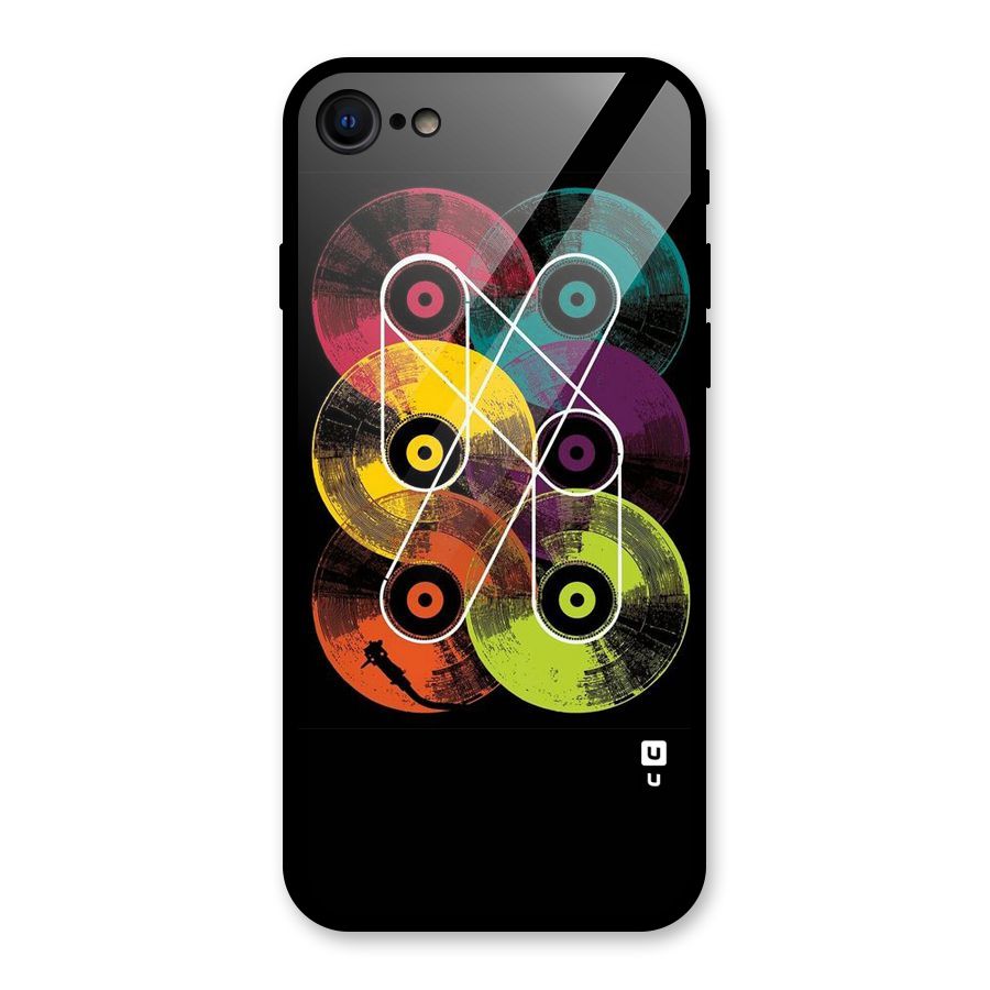 CD Tapes Glass Back Case for iPhone 7
