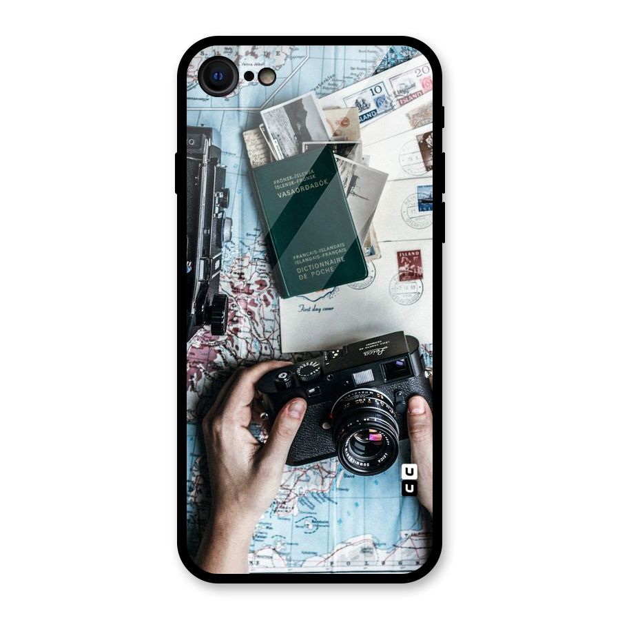Camera and Postcards Glass Back Case for iPhone 7