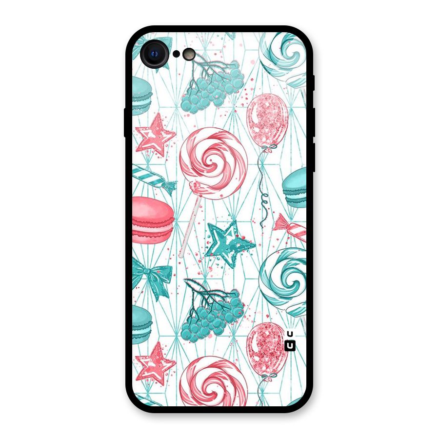 Candies And Macroons Glass Back Case for iPhone 7