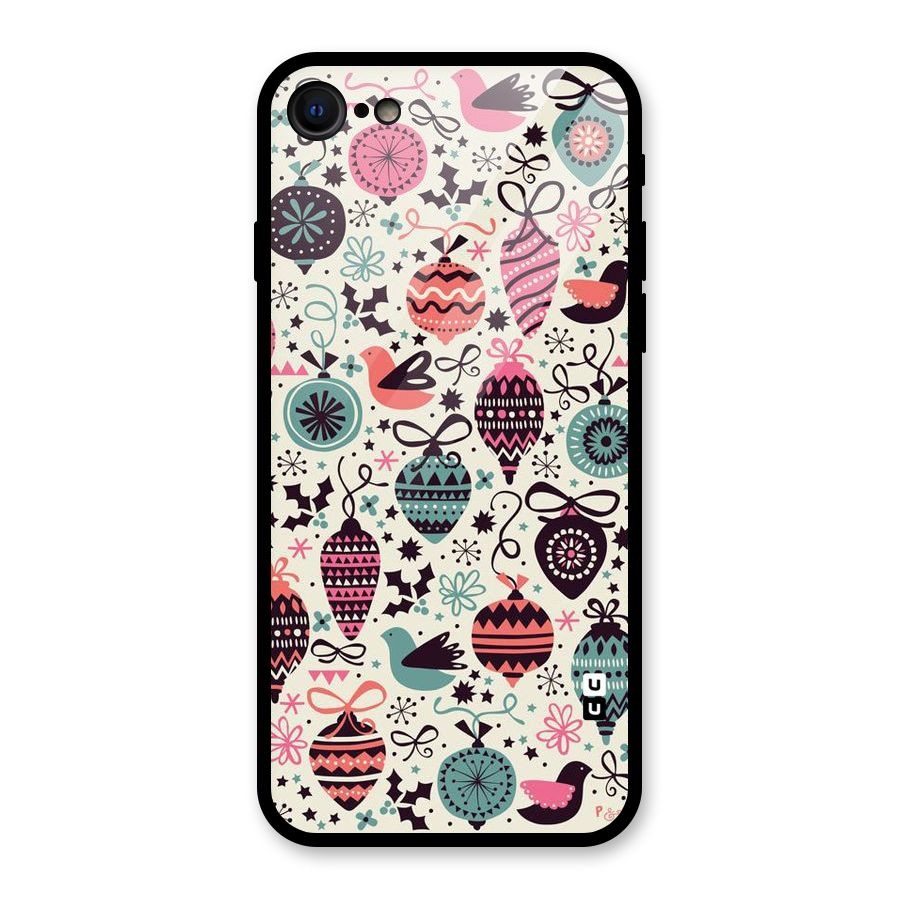 Celebration Pattern Glass Back Case for iPhone 7