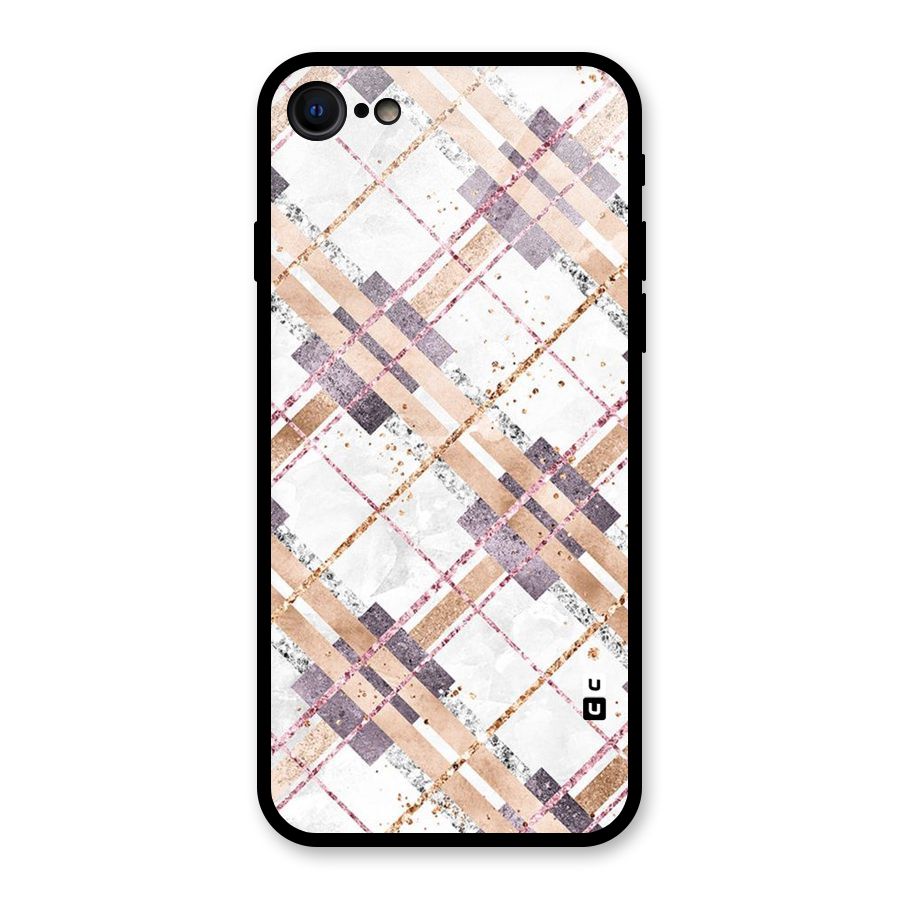 Check Trouble Glass Back Case for iPhone 7