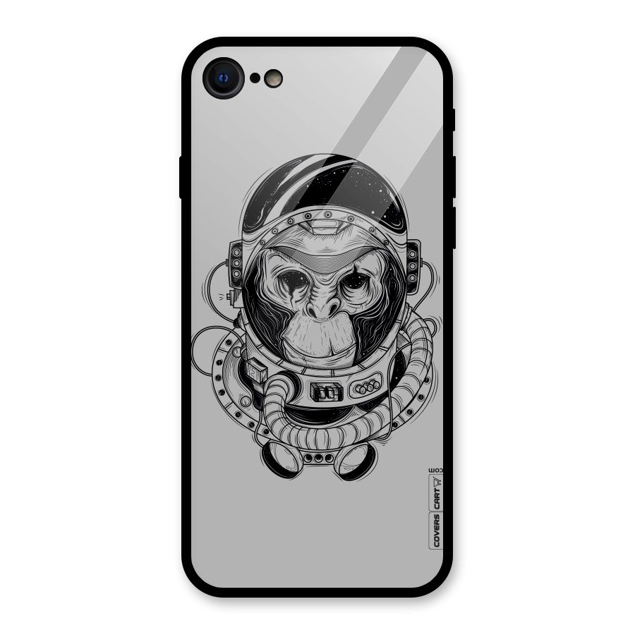 Chimpanzee Astronaut Glass Back Case for iPhone 7