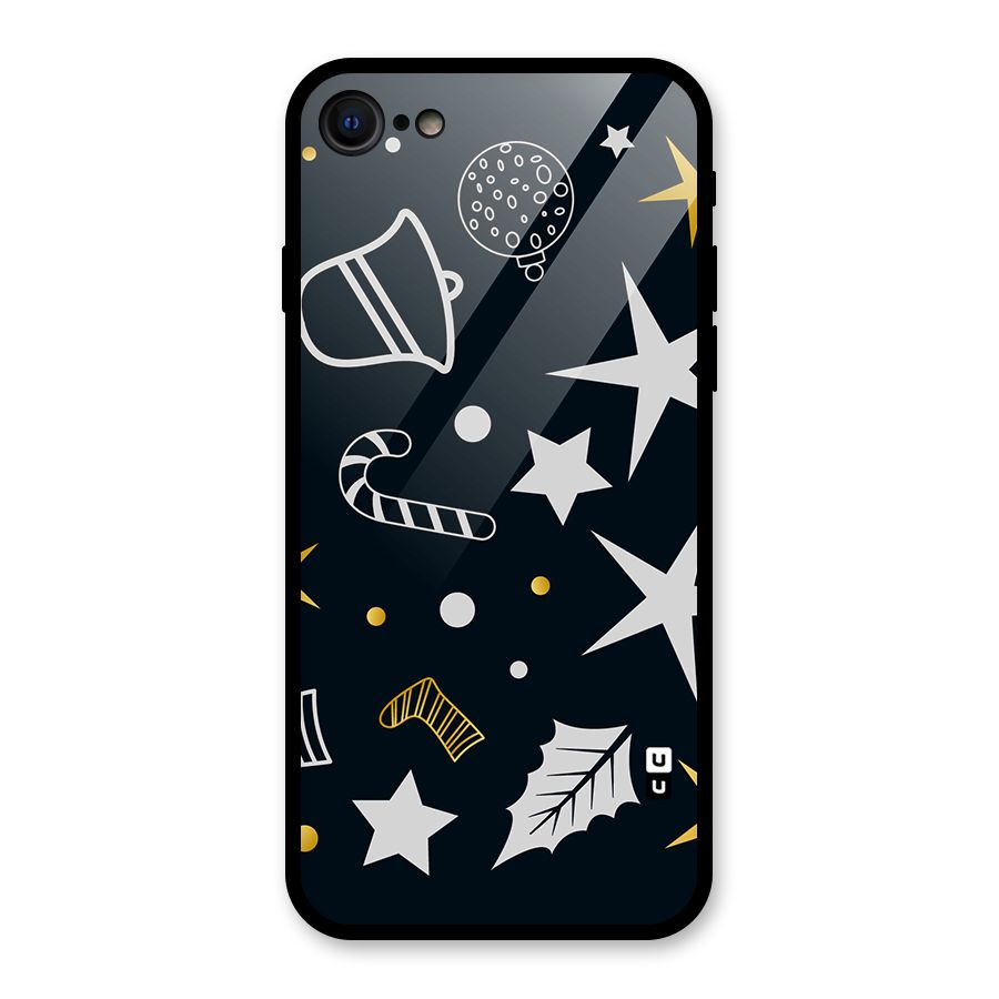 Christmas Special Pattern Glass Back Case for iPhone 7