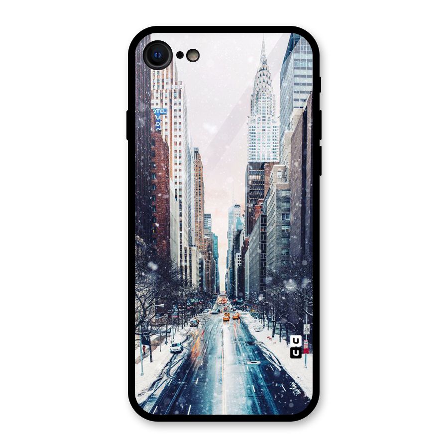 City Snow Glass Back Case for iPhone 7