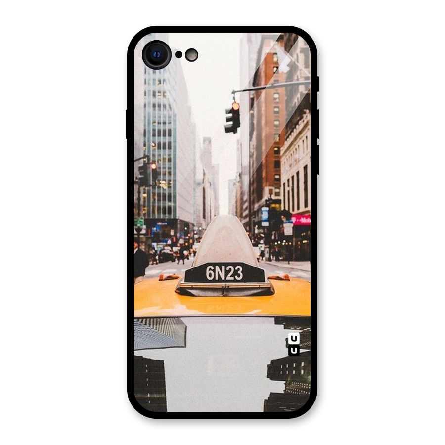 City Taxi Glass Back Case for iPhone 7