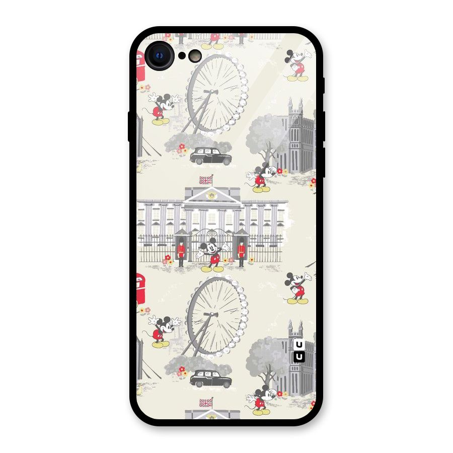 City Tour Pattern Glass Back Case for iPhone 7