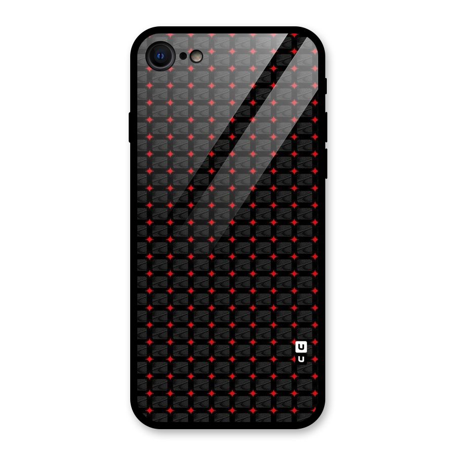 Class With Polka Glass Back Case for iPhone 7