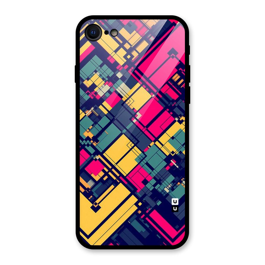 Classic Abstract Coloured Glass Back Case for iPhone 7