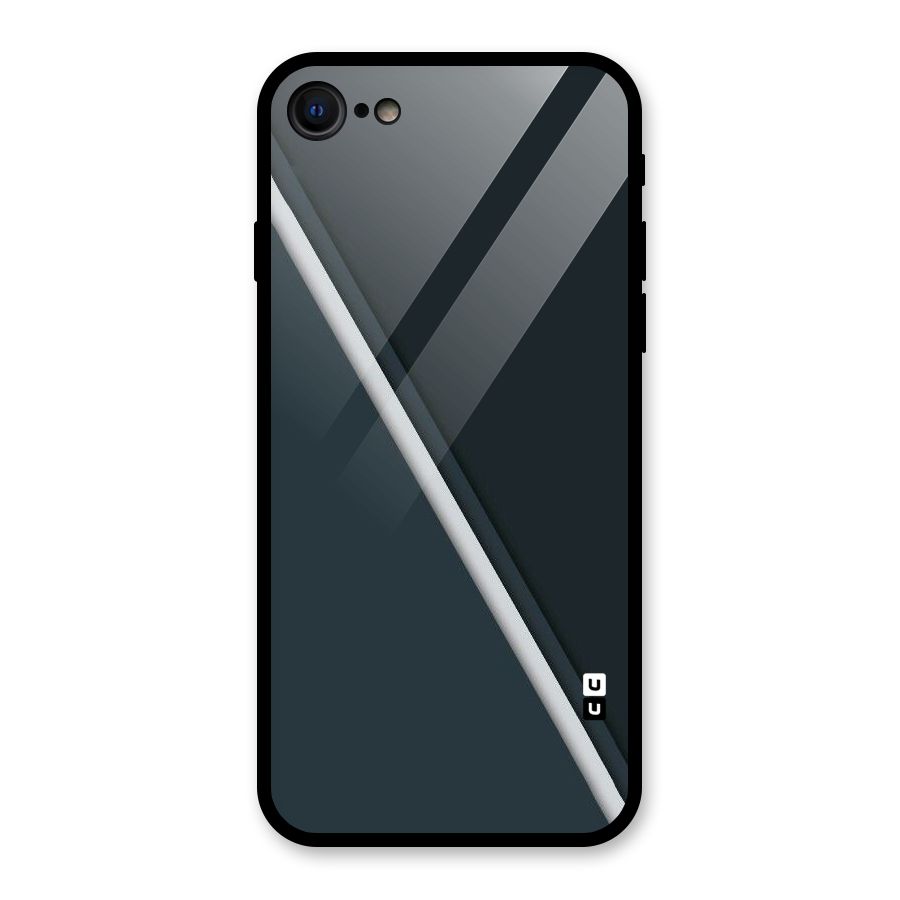 Classic Single Stripe Glass Back Case for iPhone 7
