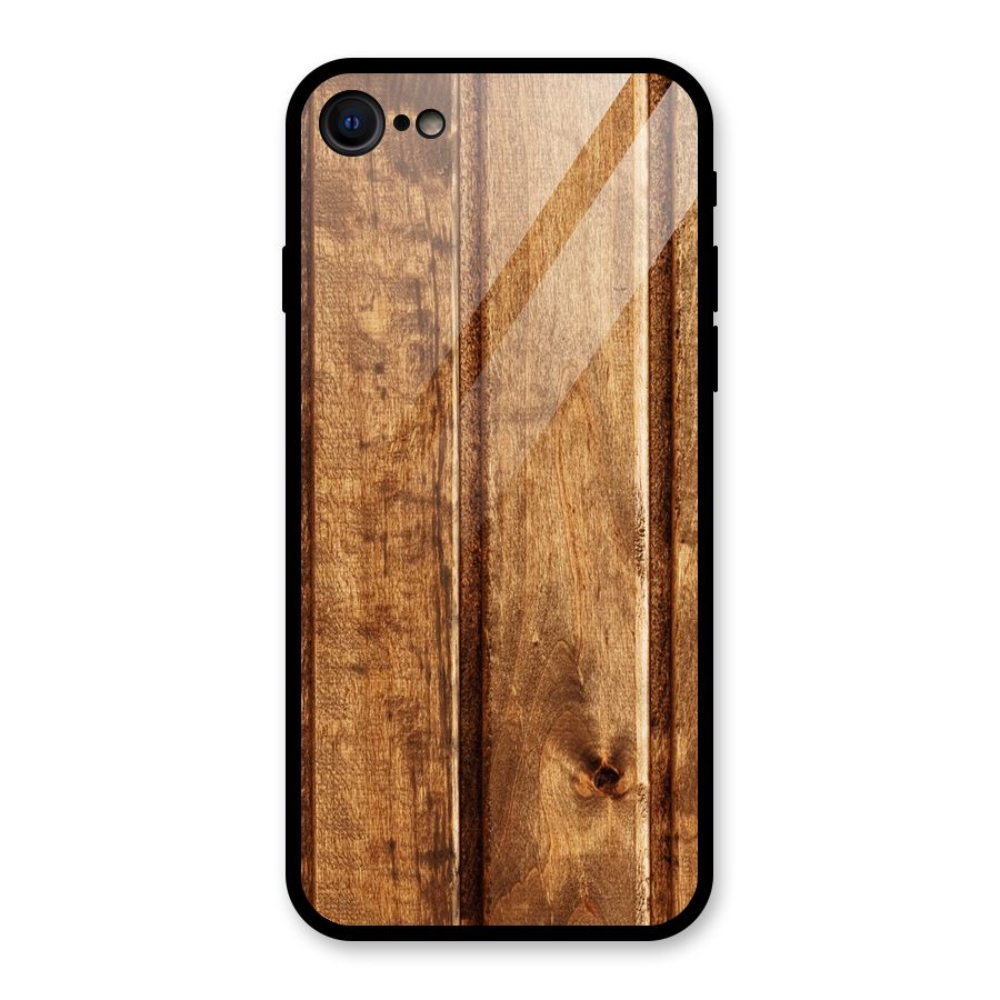 Classic Wood Print Glass Back Case for iPhone 7