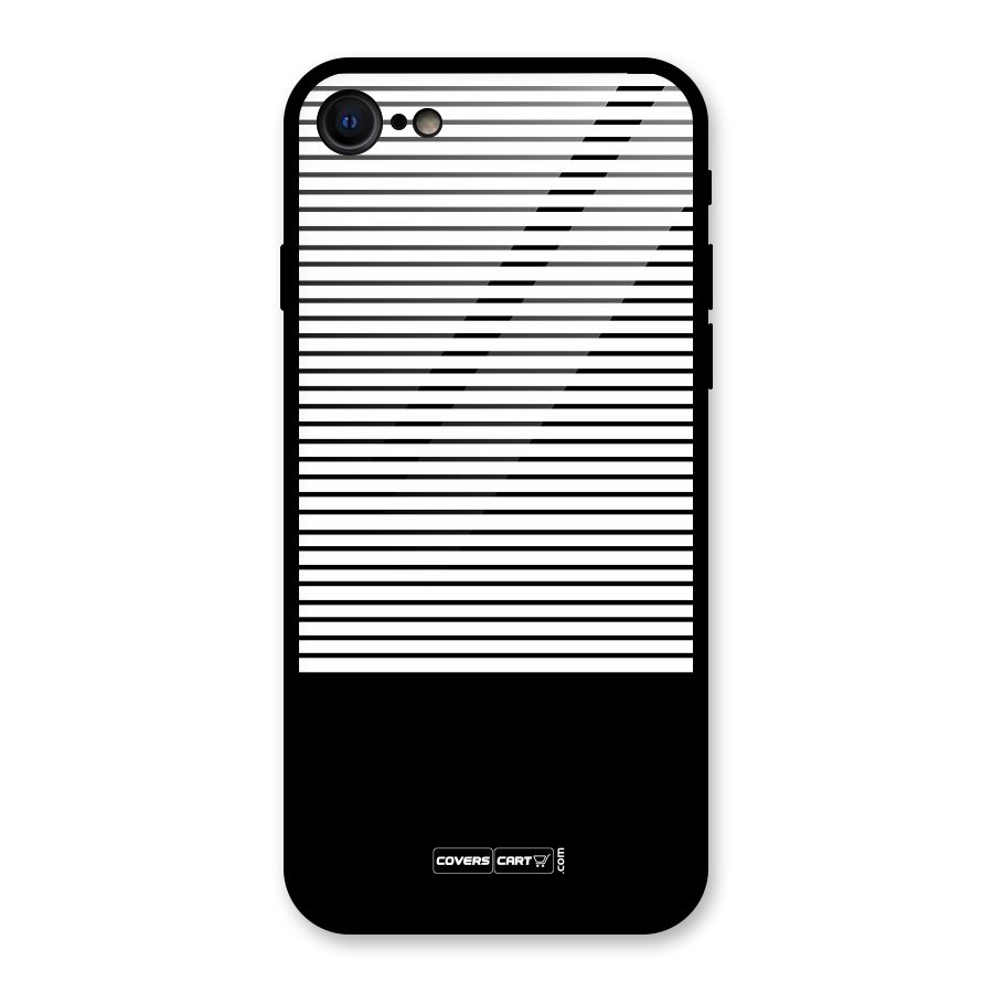 Classy Black Stripes Glass Back Case for iPhone 7