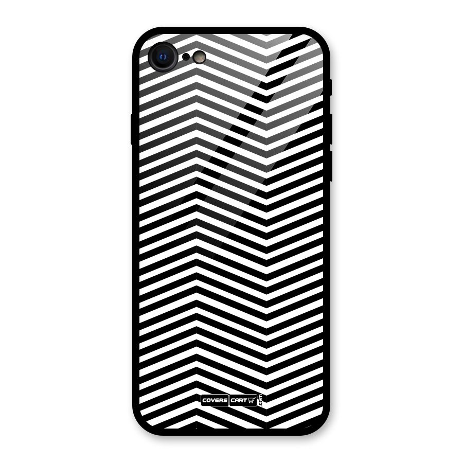 Classy Zig Zag Glass Back Case for iPhone 7