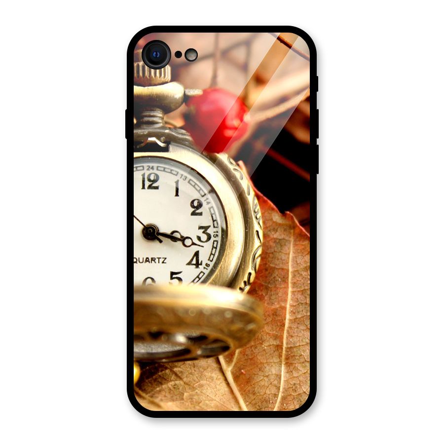 Clock And Cherry Glass Back Case for iPhone 7